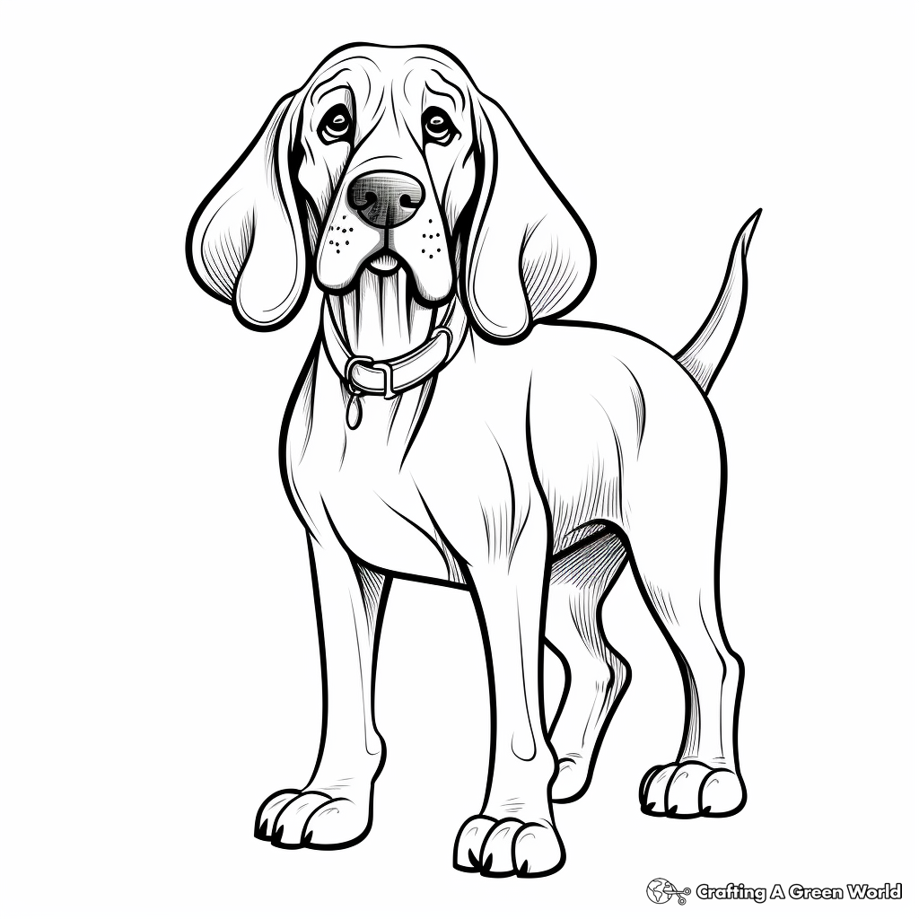 Bloodhound Clipartmag Sketch Coloring Page