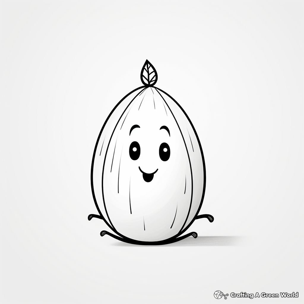 Minimalist Acorn Coloring Pages 1