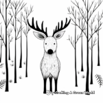 Minimalist Moose Coloring Pages 1