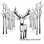 Minimalist Moose Coloring Pages 2