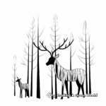 Minimalist Moose Coloring Pages 3