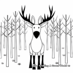 Minimalist Moose Coloring Pages 4
