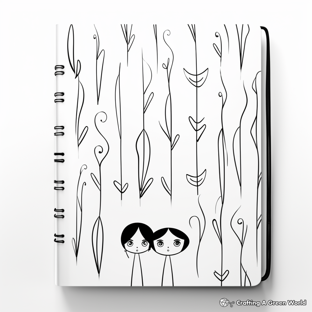 Minimalist Pattern Binder Cover Coloring Pages 1