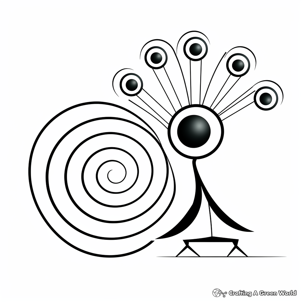 Minimalist Peacock Coloring Pages 1