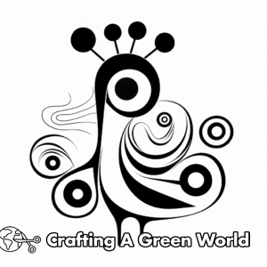 Abstract Peacock Coloring Pages - Free &amp; Printable!