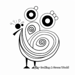 Minimalist Peacock Coloring Pages 4