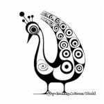 Modern Art Peacock Coloring Pages 1