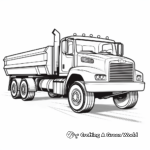 Modern Flatbed Truck Coloring Pages 2