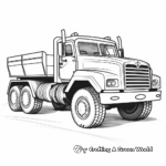 Modern Flatbed Truck Coloring Pages 3