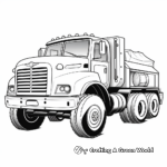 Modern Flatbed Truck Coloring Pages 4