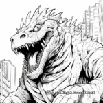 Modern Interpretations: Godzilla 2000 Coloring Pages 2