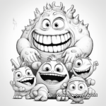Monsters Inc. Inspired Monster Coloring Pages 1