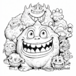 Monsters Inc. Inspired Monster Coloring Pages 4