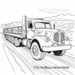Motorway Flatbed Truck Coloring Pages 1