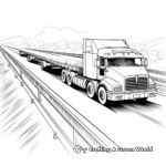 Motorway Flatbed Truck Coloring Pages 2
