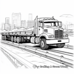 Motorway Flatbed Truck Coloring Pages 3