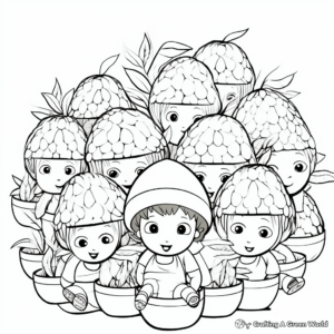 Multiple Acorns Coloring Pages for Children 3