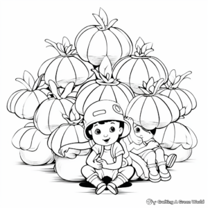 Multiple Acorns Coloring Pages for Children 4