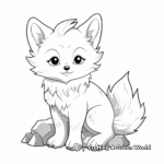 Mystical Arctic Fox Coloring Pages for Adults 2