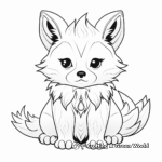 Mystical Arctic Fox Coloring Pages for Adults 3
