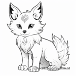 Mystical Arctic Fox Coloring Pages for Adults 4