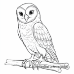 Mystical Barn Owl Coloring Pages 1