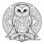 Mystical Barn Owl Coloring Pages 2