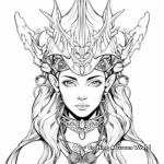 Mystical Elf Queen Coloring Pages 2