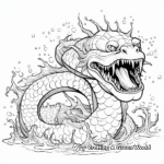 Mystical Sea Serpent Coloring Pages 2