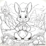 Mythical Easter Bunny in Easterland Coloring Pages 1