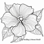 Naturalistic Detailed Poinsettia Coloring Pages 4