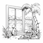 Nature View Window Coloring Pages 2
