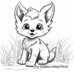 Nature's Cuteness: Baby Fox in Different Seasons Coloring Pages 2