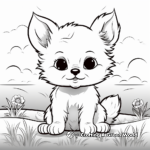 Nature's Cuteness: Baby Fox in Different Seasons Coloring Pages 3