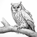 Northern Spotted Owl Coloring Pages 1