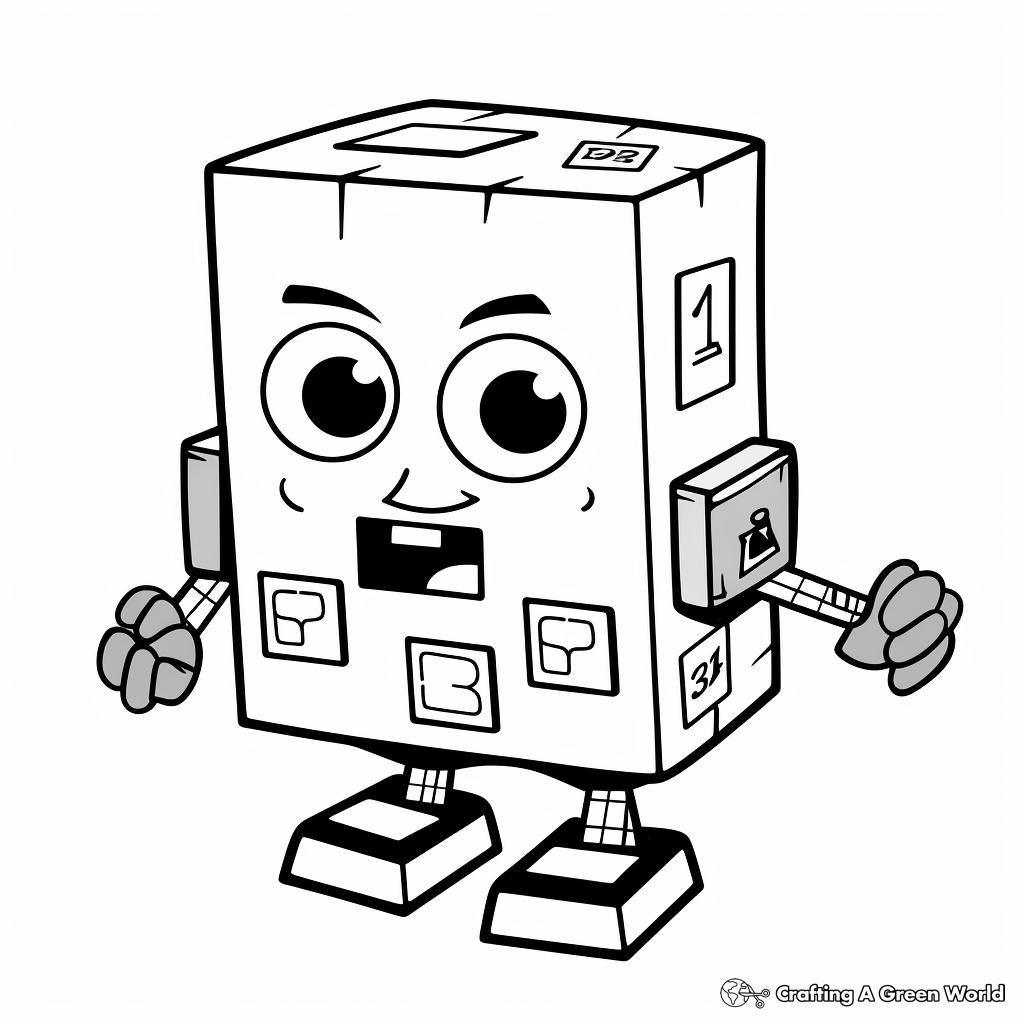 Numberblock Mathematician Coloring Pages 2