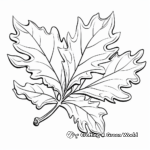 Oak Leaf Coloring Pages 3