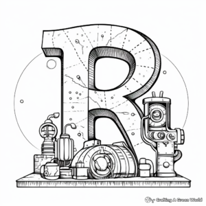 Objects Beginning with Letter R Coloring Page 2