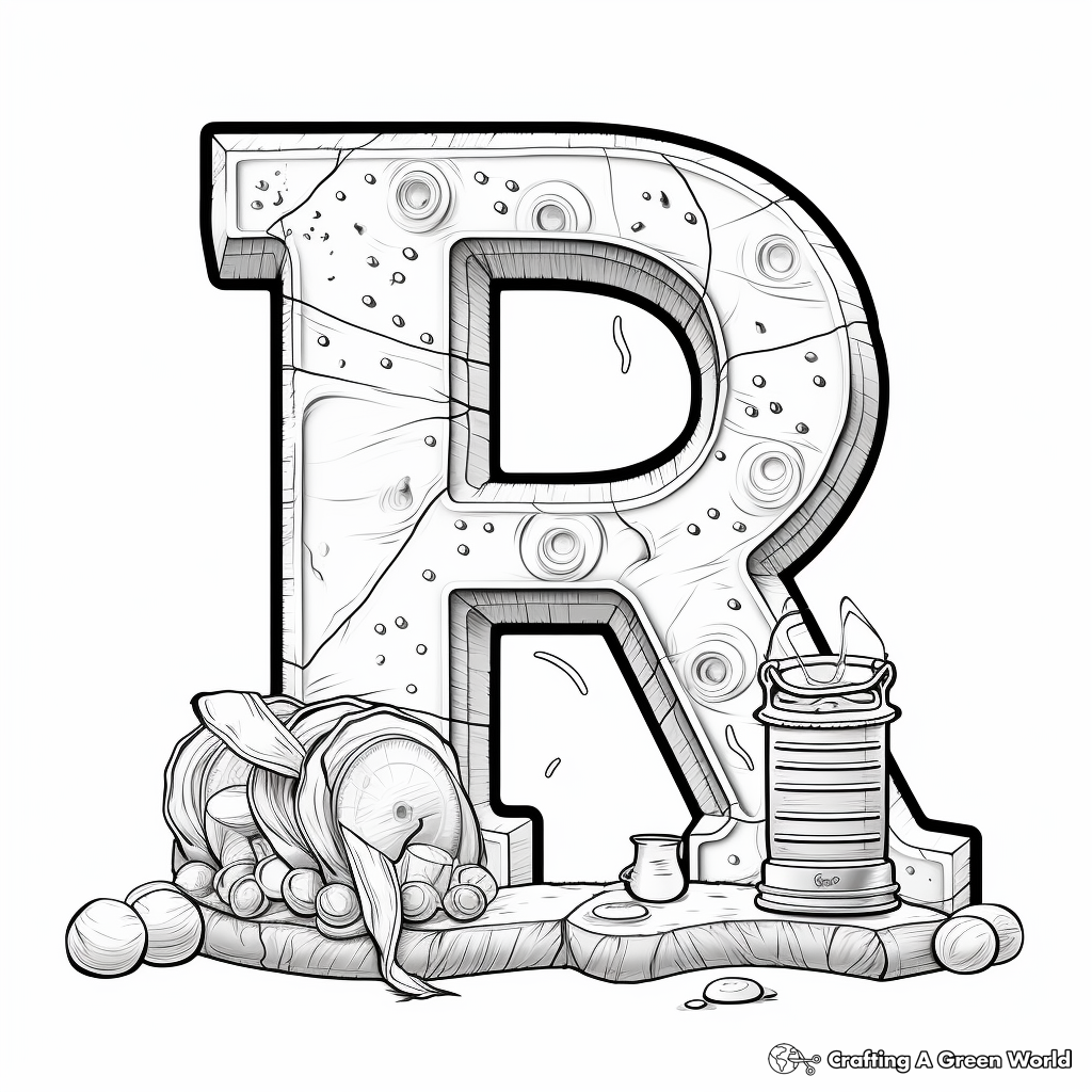 Objects Beginning with Letter R Coloring Page 3