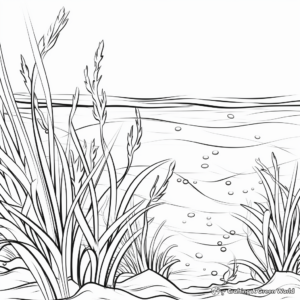 Ocean Sea Grass Coloring Pages 1