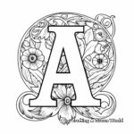 Old English Styled ABC Coloring Pages 1