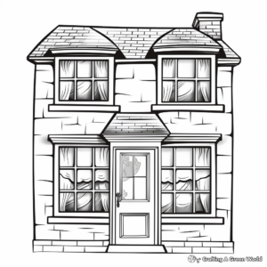 Old-Fashioned Sash Window Coloring Pages 3