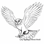 Owl in Flight Coloring Pages 4