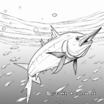 Pacific Marlin Scene Coloring Pages 1
