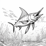Pacific Marlin Scene Coloring Pages 2