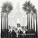 Palm Sunday at the Temple: Coloring Pages 1