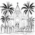 Palm Sunday at the Temple: Coloring Pages 4
