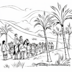 Palm Sunday Coloring Pages with Bible Verses 1