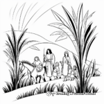 Palm Sunday Coloring Pages with Bible Verses 2