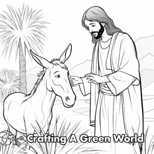 Palm Sunday Coloring Pages - Free &amp; Printable!